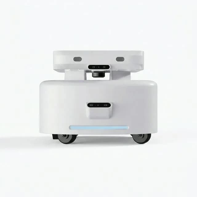 Mobile AGV chassis platform design showing battery bay and drive module packaging reference